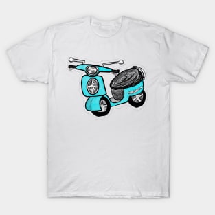 Turquoise scooter T-Shirt